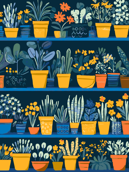 Yellow Pot Plants